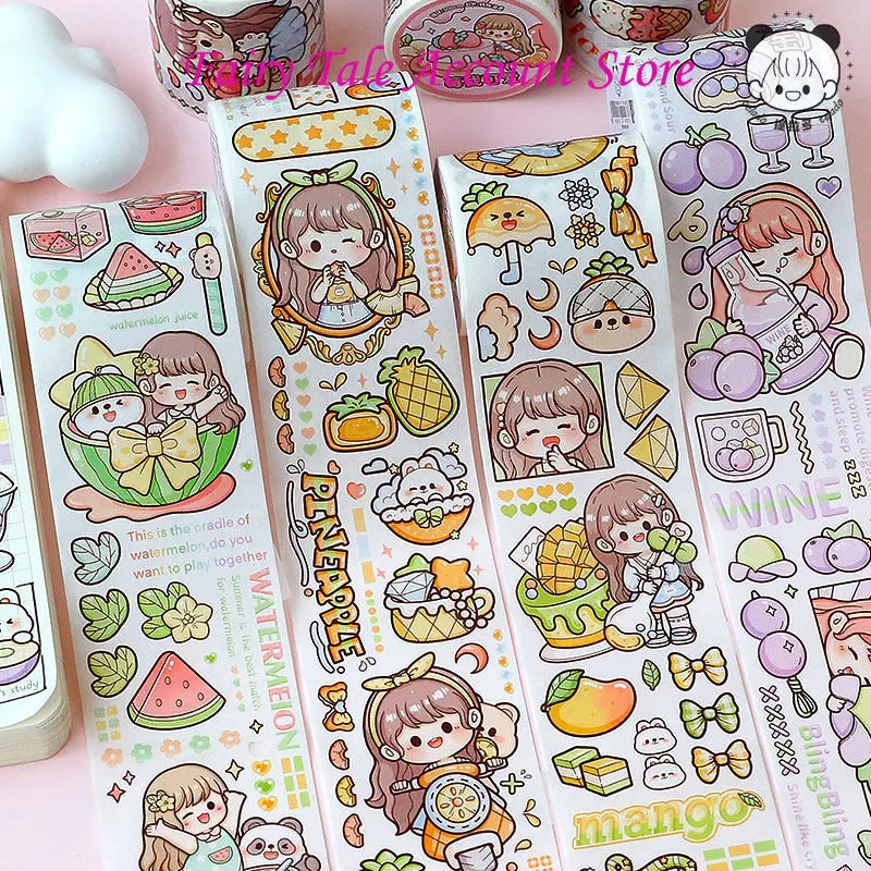 Telado Duo Sauce 3m Hand Ledger Tape Romantic Afternoon Tea Rabbit Dream Whole Roll Cute Hand Ledger Sticker