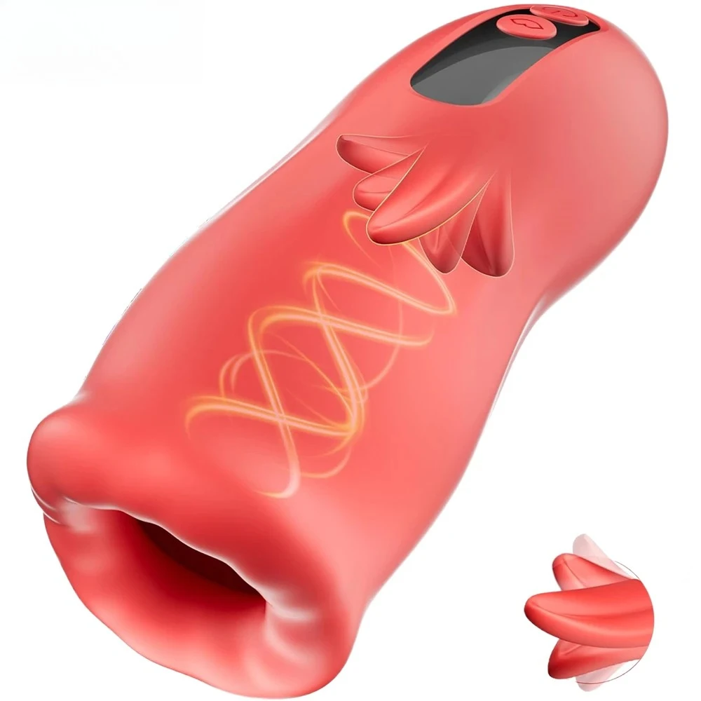 Sucking Masturbator for Men Real Oral Sex Glans Trainer Penis Massage Male Masturbator Cock Vibrating Stimulator Sex Toy for Man