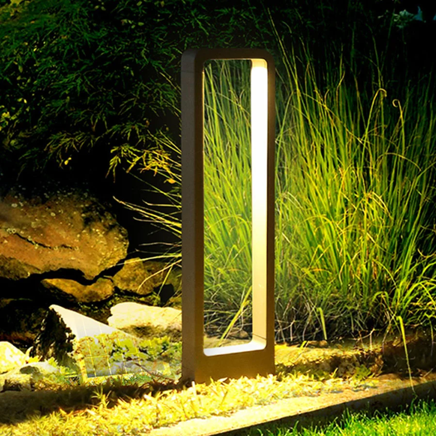 60/80CM Outdoor Led Garden Pathway Post Lawn Light Landscape Pillar Light Waterproof Villa Hotel Passage Walkway Bollards Light