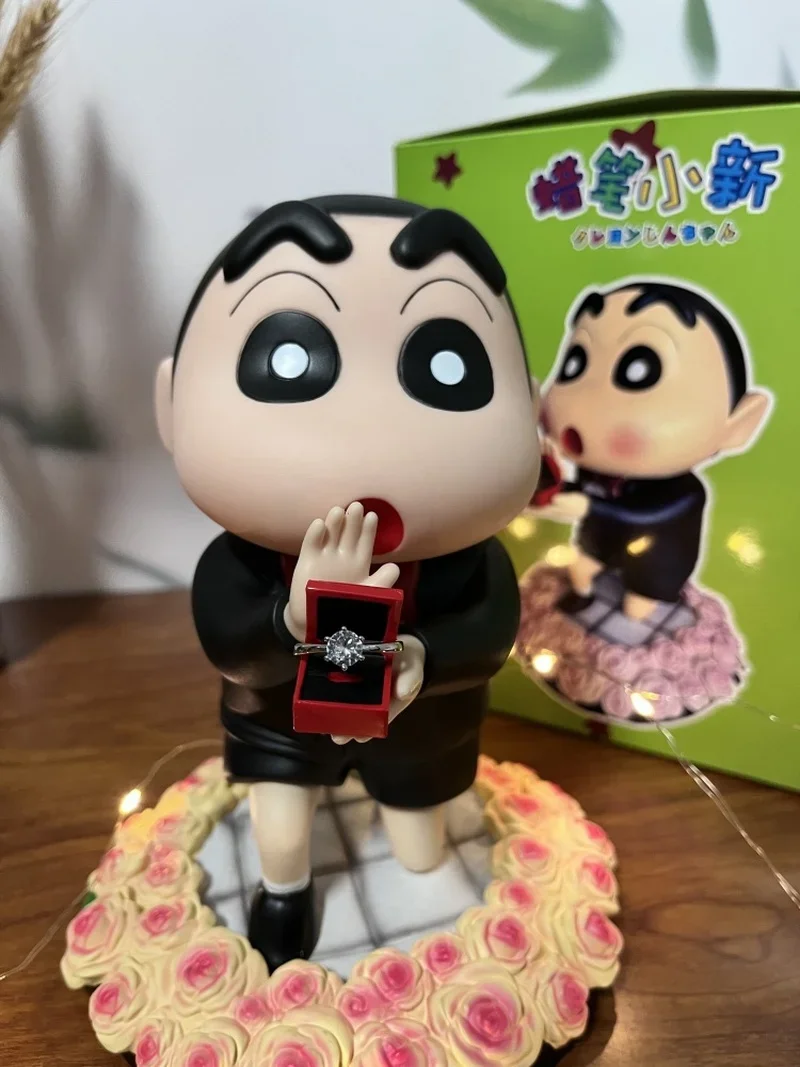 Hot Crayon Shin Chan Pajama Anime Kawaii Model Doll Toys Figures Q Version Car Figure Handmade Model Ornament Christmas Gifts