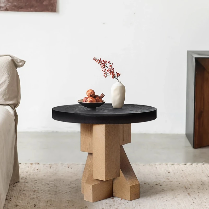 Bed and breakfast tea room geometric art small coffee table bedroom bedside corner table