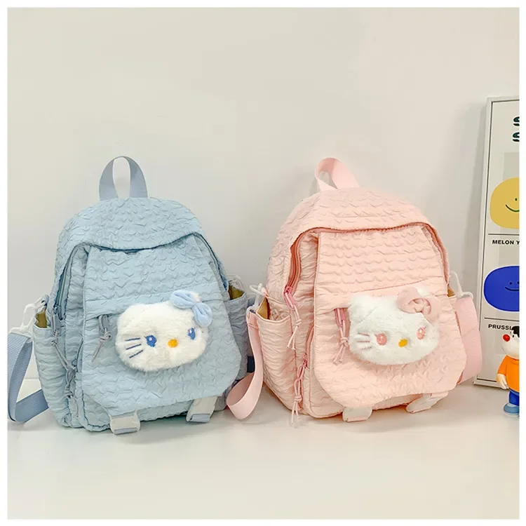 

Kawaii Hello Kitty My Melody Cinnamoroll Pochacco Backpack Cute Anime Kuromi Pompom Purin Student Schoolbag Gifts Sac A Dos Girl