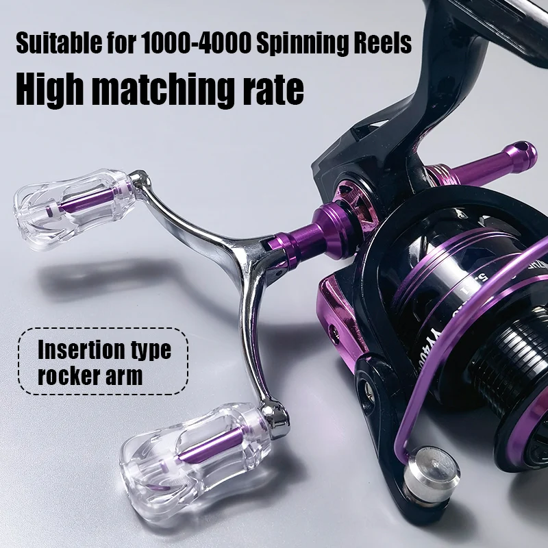 Fishing Reel 1000-4000 Handle Spare Swing Arm Balance Handle, Aluminum Alloy Foldable, Six Sides Available in Multiple Colors