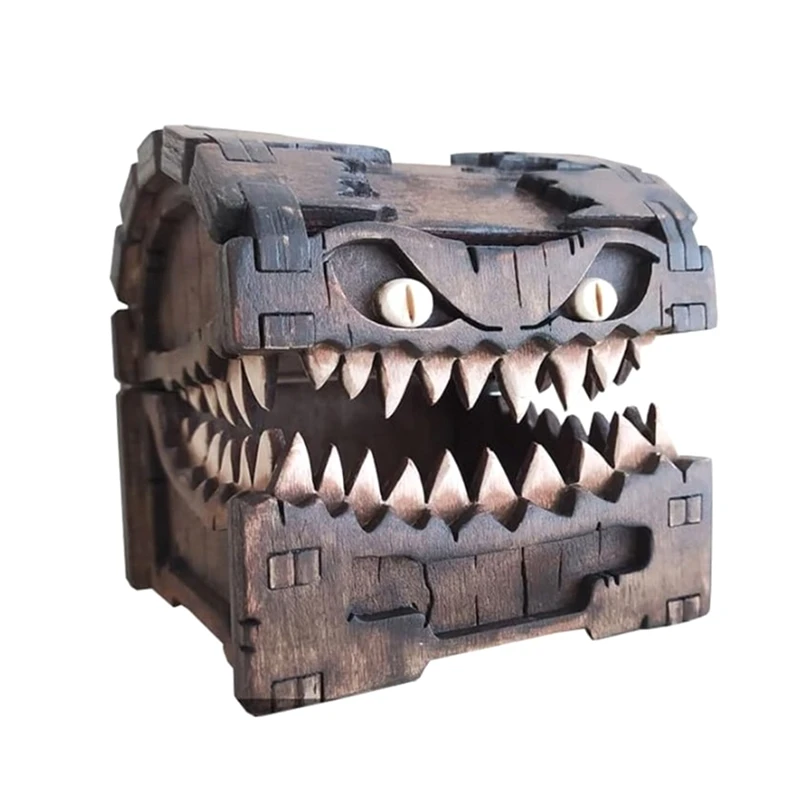 

1 Piece Devil Box Storage Wooden Spliced Building Blocks As Shown Wood 12X12x10cm DIY Colored Graffiti Crafts Decoration