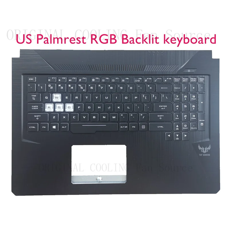 R+  FOR US Palmrest 8PIN RGB Backlit keyboard for ASUS FX705G FX705GM FX705D FX705DD