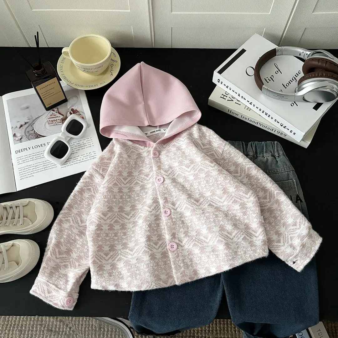 Children's Outerwear, Boys' and Girls' Spring and Autumn Hoodies, Thin Cut Outerwear, Baby's Casual Western-style Cardigan