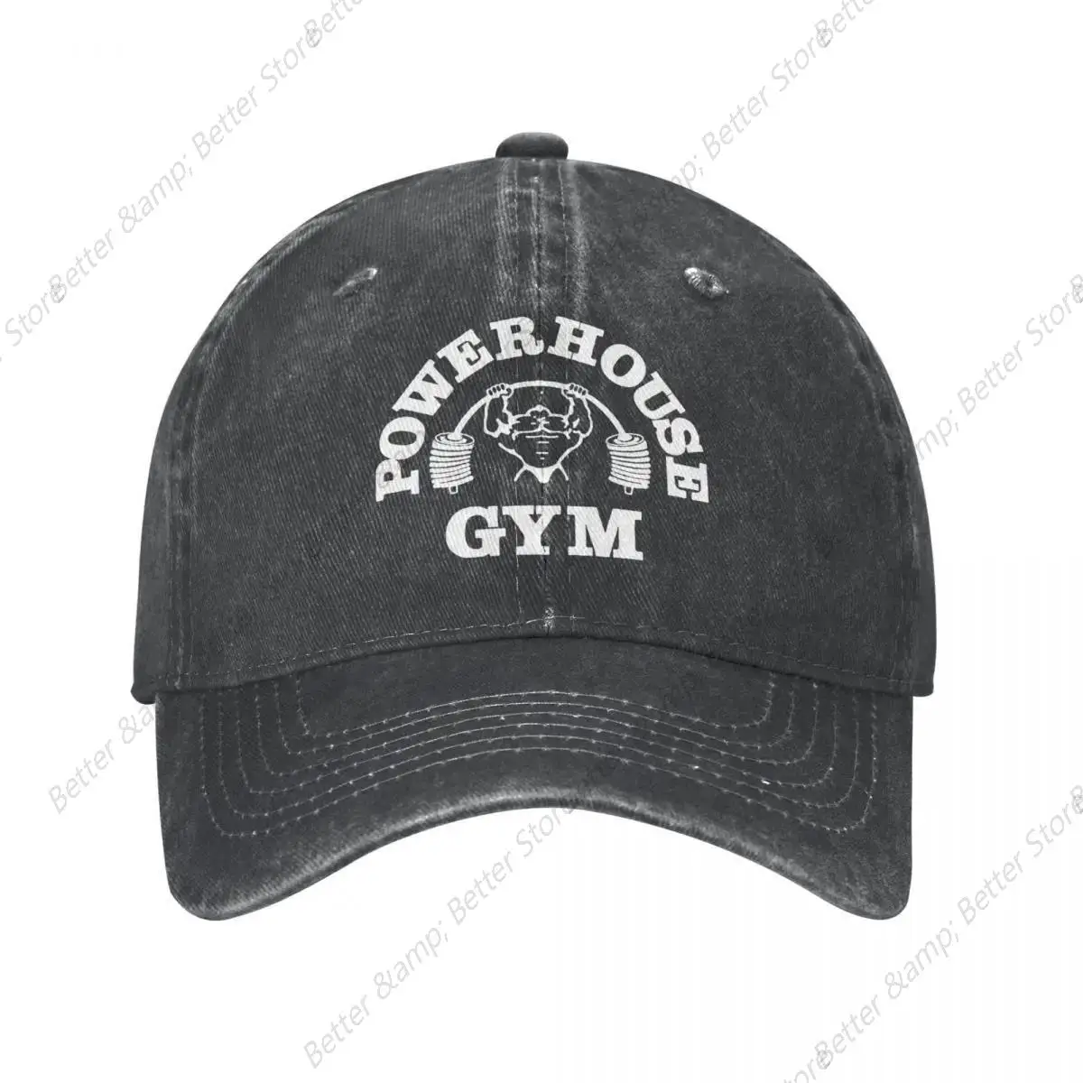 2022 baru klasik Denim Powerhouse topi Baseball Gym untuk pria wanita musim panas topi Baseball dapat disesuaikan topi bisbol lucu