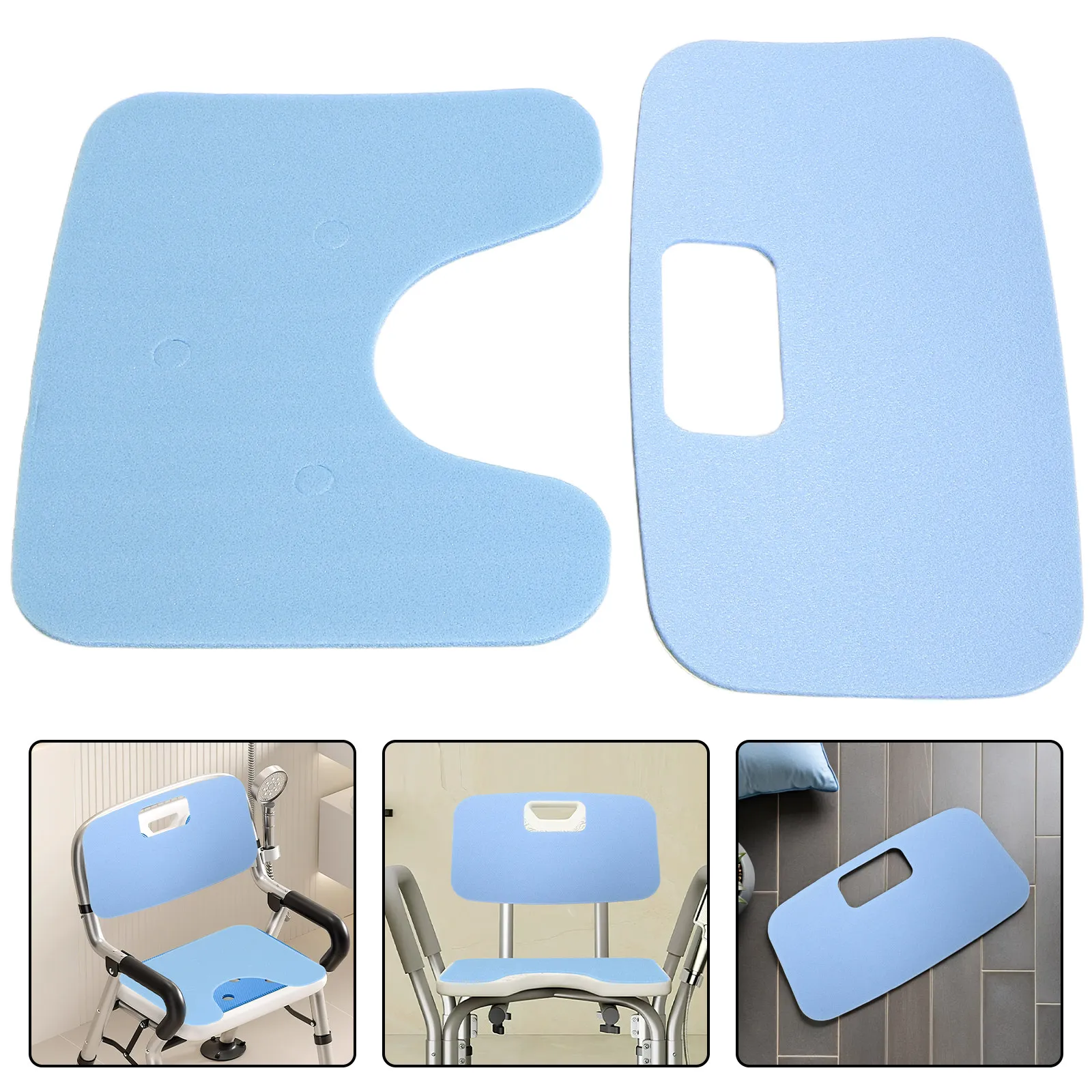 

1Set Soft Comfortable Waterproof Nonslip Bath Seat Cushion Shower Chair Pad Backrest Mat Universal Fit Senior Disabled Stool
