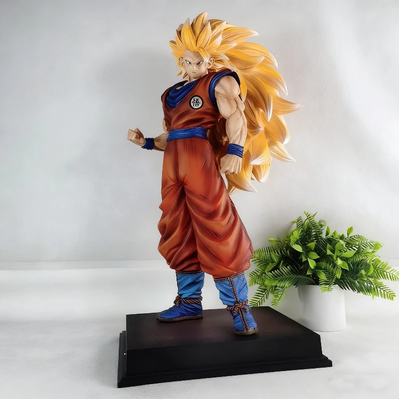 

Dragon Ball JT2% 54cm SSJ3 Goku Large Size Action Figures PVC Exquisite Statue Model Anime Peripheral Toy Desktop Decor Boy Gift