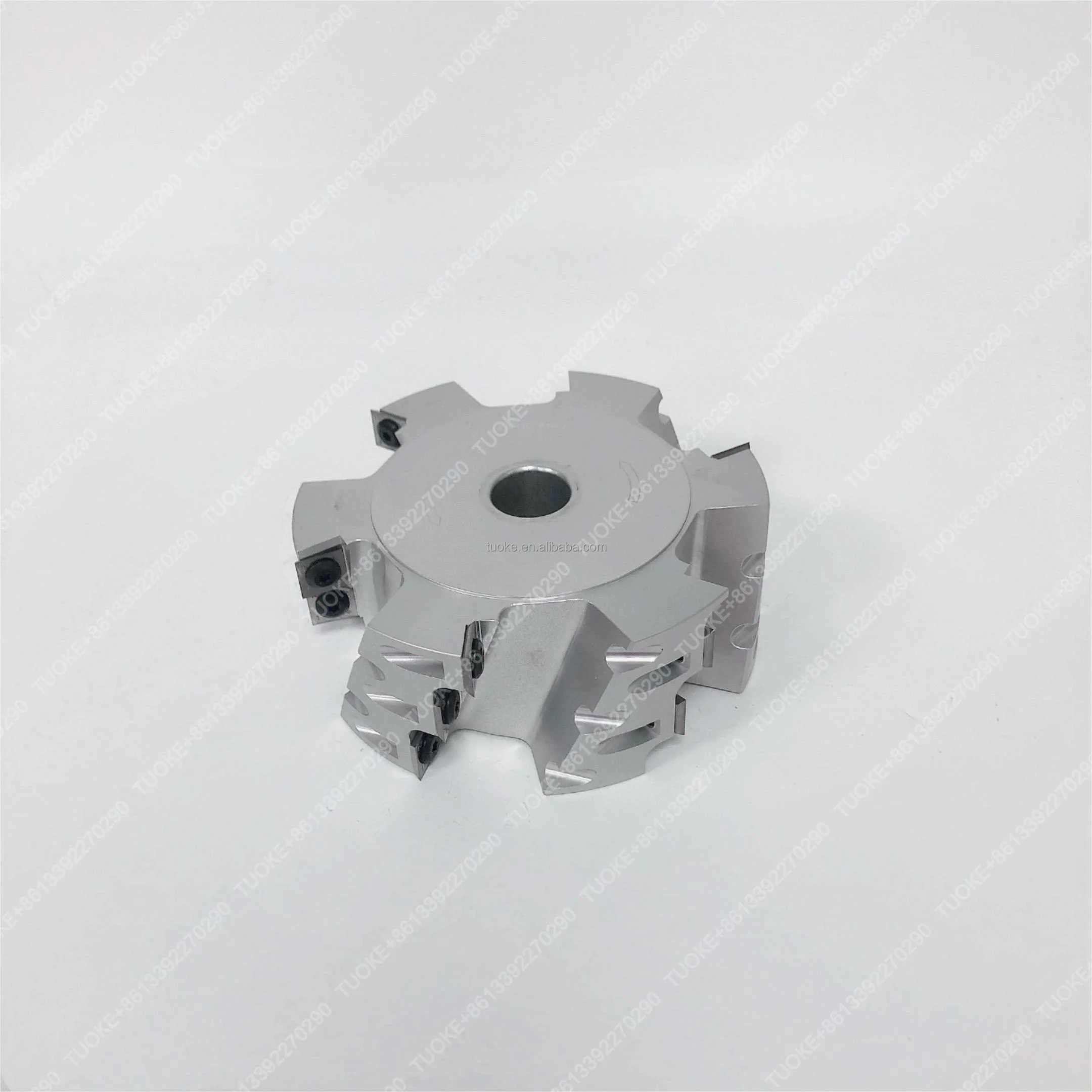 TUOKE 150x25xH55x6T Heavy Cut Carbide Spiral Cutter Shaft Helical Cutterhead Planer for CNC Wood Cutting Machine