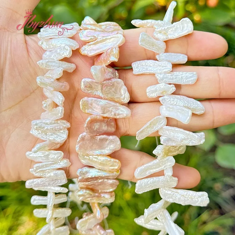 

Натуральный пресноводный жемчуг в форме палочки, каменные бусины для ожерелья, браслета, изготовления ювелирных изделий, 15 дюймов, свободные бусины «сделай сам», бесплатная доставка