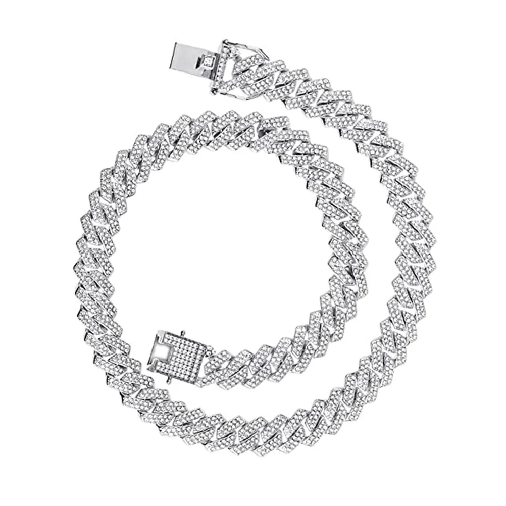 

Full Diamond Chain Link Necklace for Women Necklaces European and American