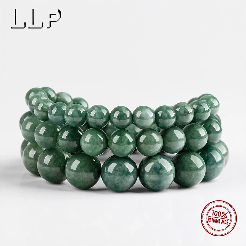 

Authentic Burmese Jade Bead Stretch Bracelet Fashionable Jewelry For Girls Mascot Festival Gift