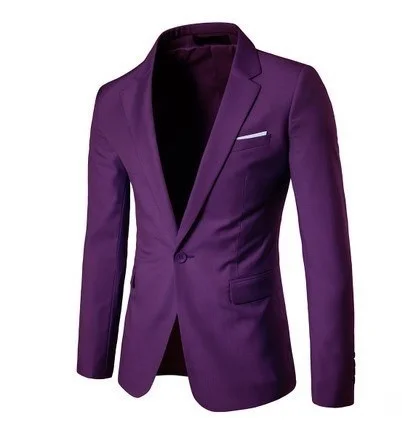 

Men's Classic Jaet Single Button Long Sve Suit Coat Youthful Vitali Versatile Four Seasons Stand Fit Workwear