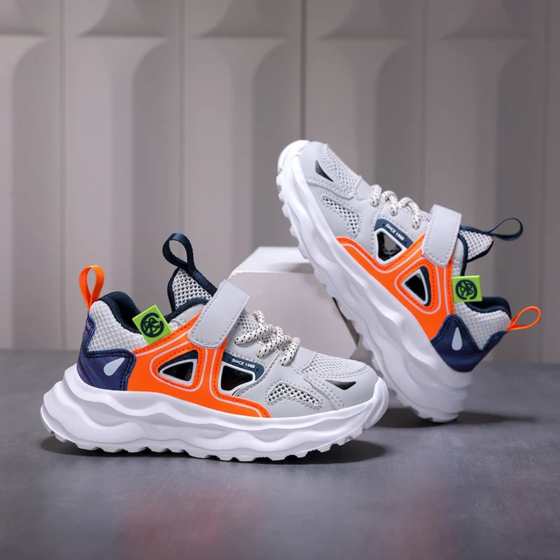 

Summer Girls Athletic Sneakers Large Hollow Mesh Breathable Flexible Sole Anti Skid Anti Kick Toe Daily Outdoor Shoes