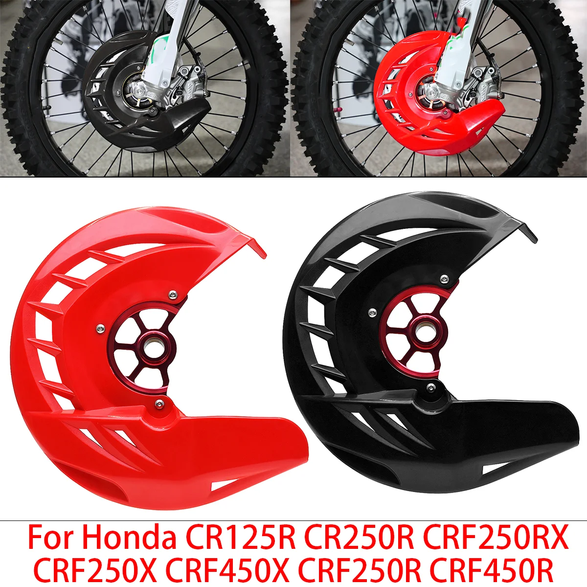 High quality CNC Machined 20mm Front Brake Disc Protector Cover Universal Dirt Bike Parts Fit Honda CR CRF Kawasaki KX KLX KXF