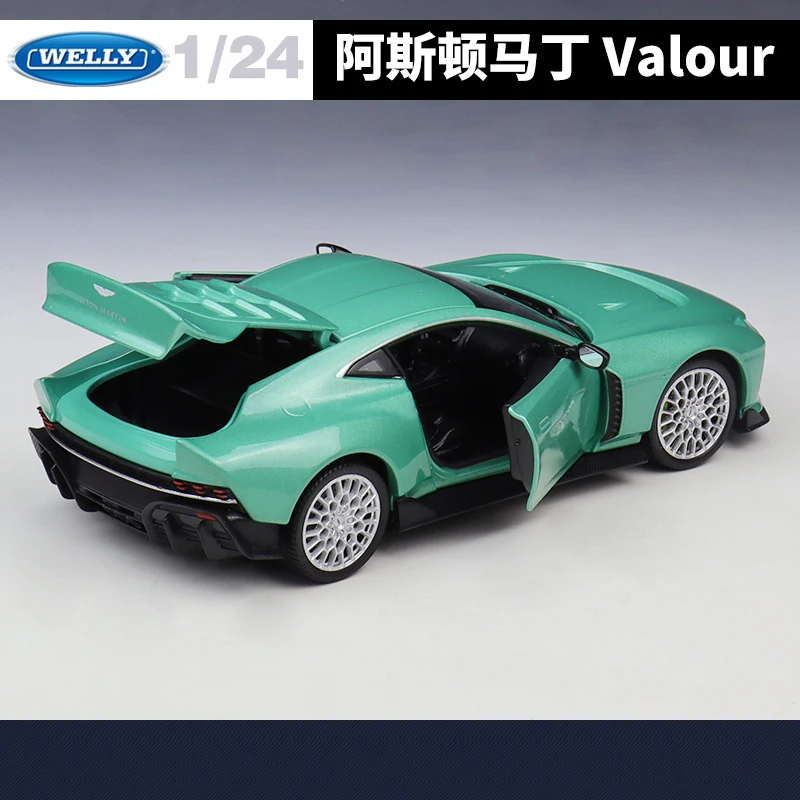 WELLY 1:24 Aston Martin Valour Supercar Auto in lega Fonde sotto pressione e veicoli giocattolo Modello di auto Modello in scala in miniatura Auto giocattolo per bambini