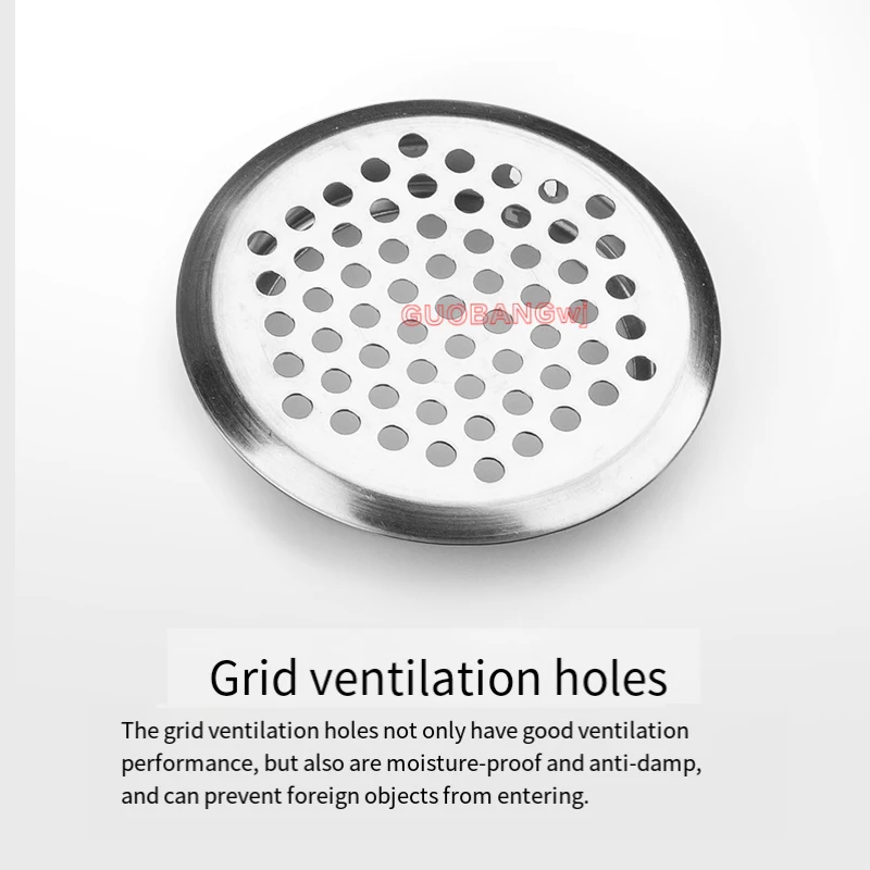Stainless Steel Vent Cover Cabinet Gas Ventilation Hole Mesh Decorative Grill Shoe Cabinet Exhaust Cover Wardrobe Air Hole Lid