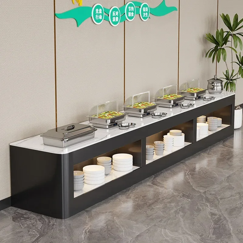 Seasoning table Commercial buffet table Display table Restaurant Buffy furnace Food display stand Catering restaurant Self-servi