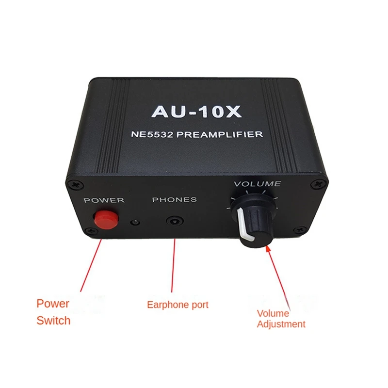 Mini Audio Preamplifier 3.5Mm Input Output For Headphone Audio Phone Sound Controller US Plug