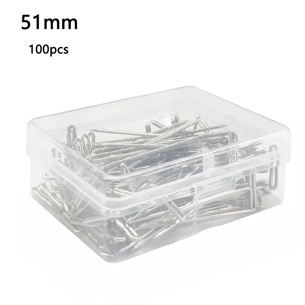 100pcs Long Silver T Pins for Wig Making & Display