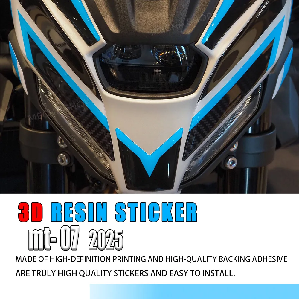 

Мотоциклетные передние защитные водонепроницаемые 3D наклейки из эпоксидной смолы для MT 07 2025 MT-07 аксессуары