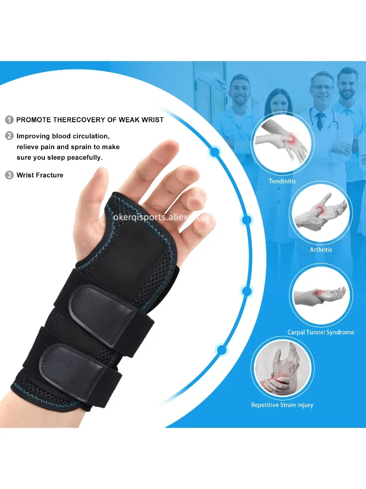 1Pcs Adjustable Wristband Wrist Support Wrist Brace Sport Left Right Hand Wrist Support for Fitness, Weightlifting & Pain Relief