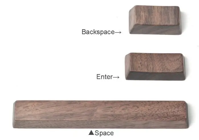 OEM Wood keycap for MX mechanical keyboard walnut 6.25u spacebar R4 Esc Enter Backspace