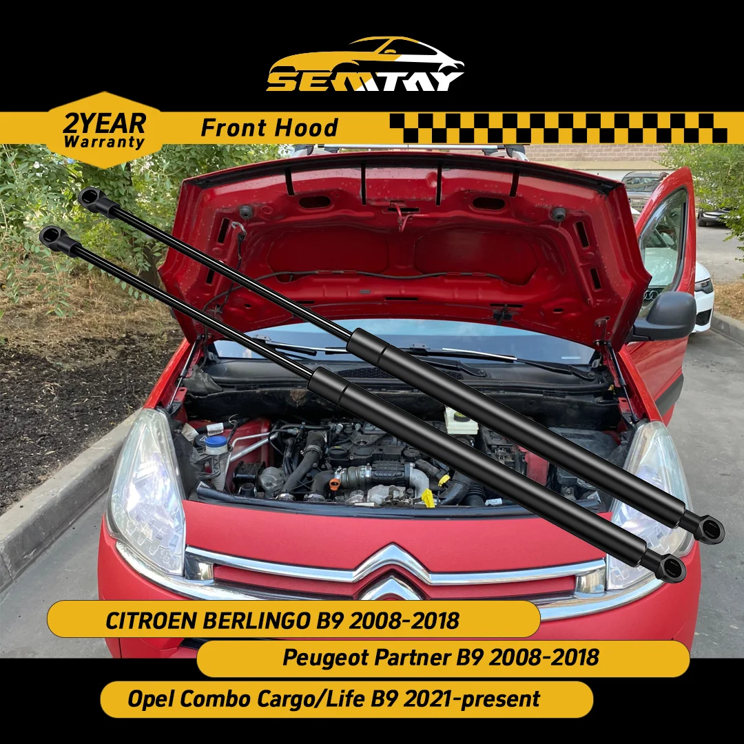 

Стойки капота SEMTAY для CITROEN BERLINGO/Peugeot Partner B9 2008-2018, поддержка подъема капота, пружинные амортизаторы, демпфер