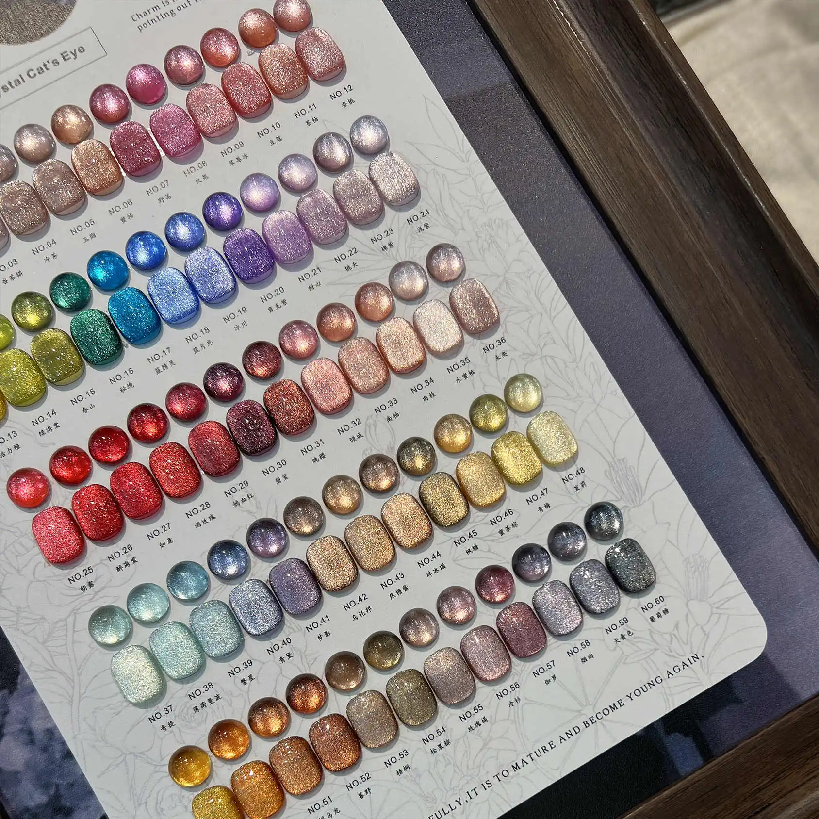TUOMIYA 2025 جديد رائجة البيع موضة مسمار الفن كيت 60 ألوان كريستال عين القط غير سامة UV جل صالون الأظافر مجموعة بالجملة