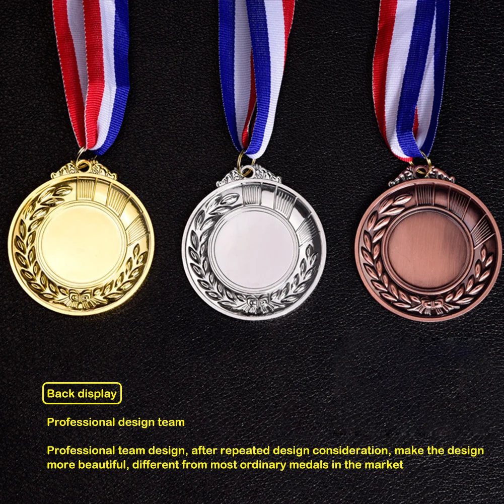 3/2/1PCS 2 Inches Gold Silver Bronze Award Children Medal Winner Reward Encourage Badge Competitions Prizes for Kids Games Toys