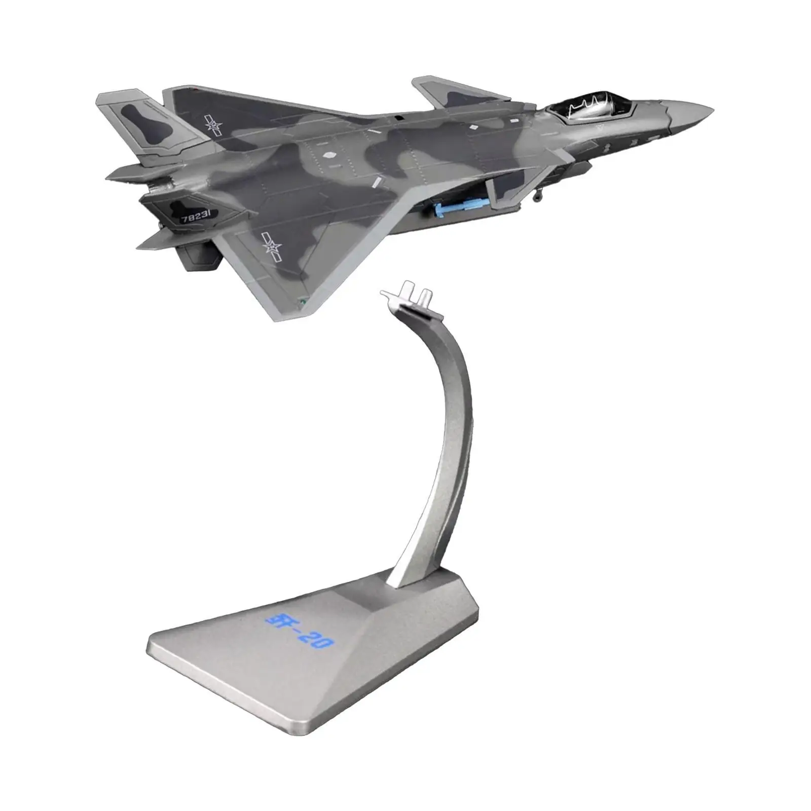 1/100 J20 Toy Aircraft Ornament for TV Cabinet Office Bedroom