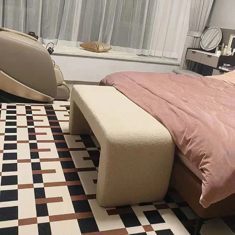 Sapato Nórdico Trocando Bancos, Mobiliário Doméstico Moderno, Cama Simples, Otomano, Banco de Cashmere, Sofá da Sala, B