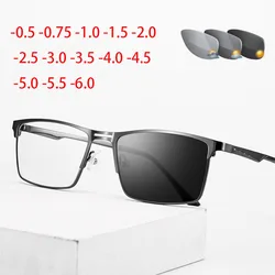 Men Phototochromic Myopia Prescription Eyeglasses Full Frames Women Reading Glasses Eyewear