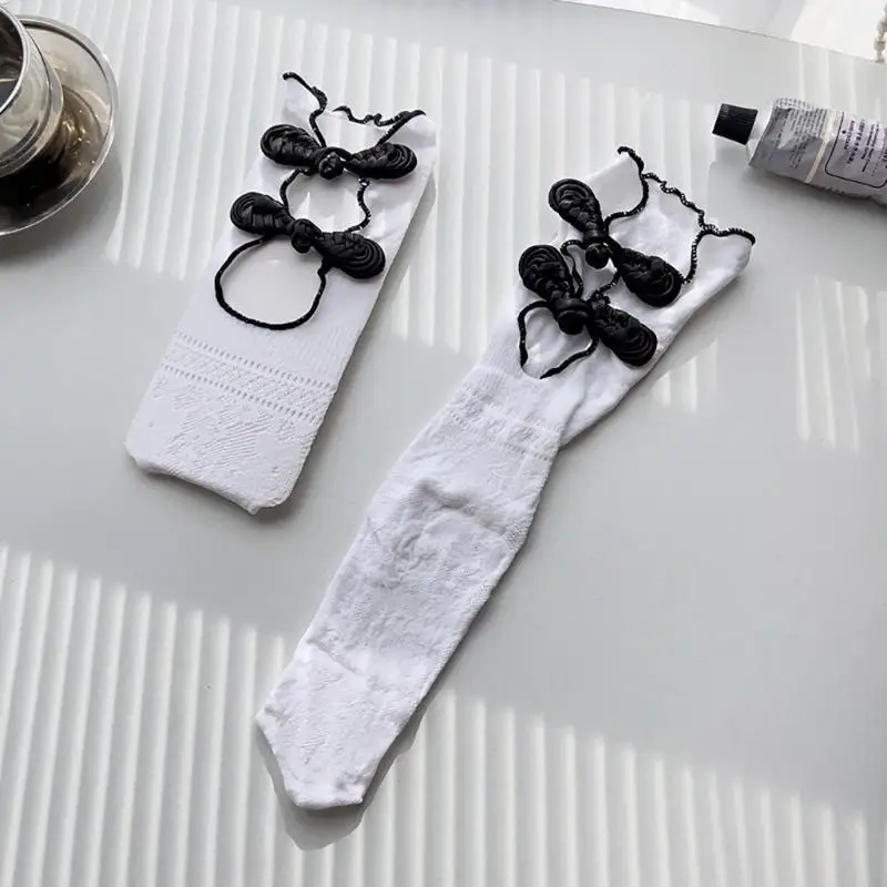 195E جوارب للكاحل مكشكشة للنساء جوارب لوليتا دائرية جوارب شيونغسام ملتوية على شكل عجل مكشكش #6