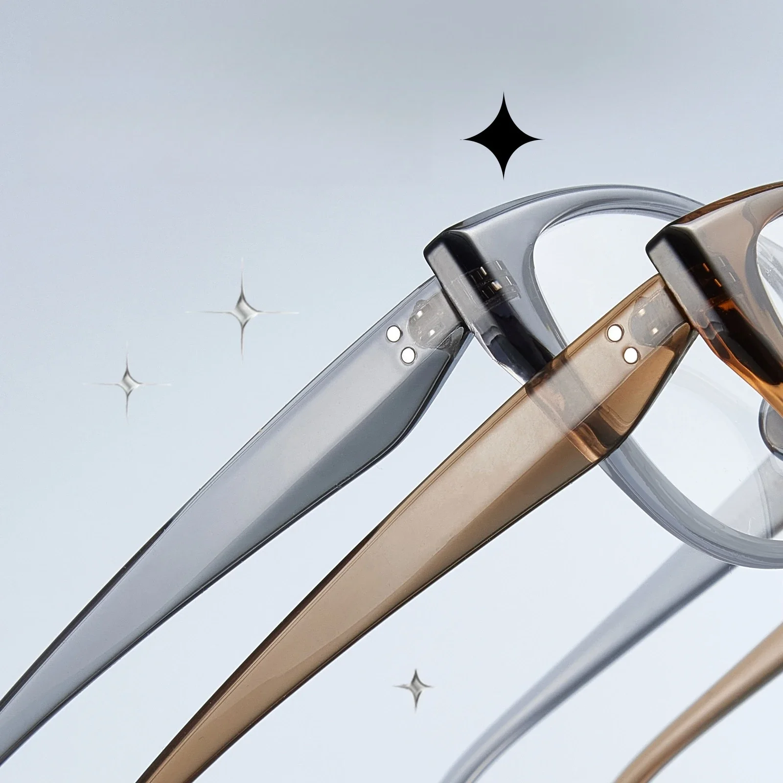 نظارات عين القطة النسائية الراقية من OLLYMURS TR90 ريترو خفيفة للغاية إطار نظارات طبية بصرية TR81132