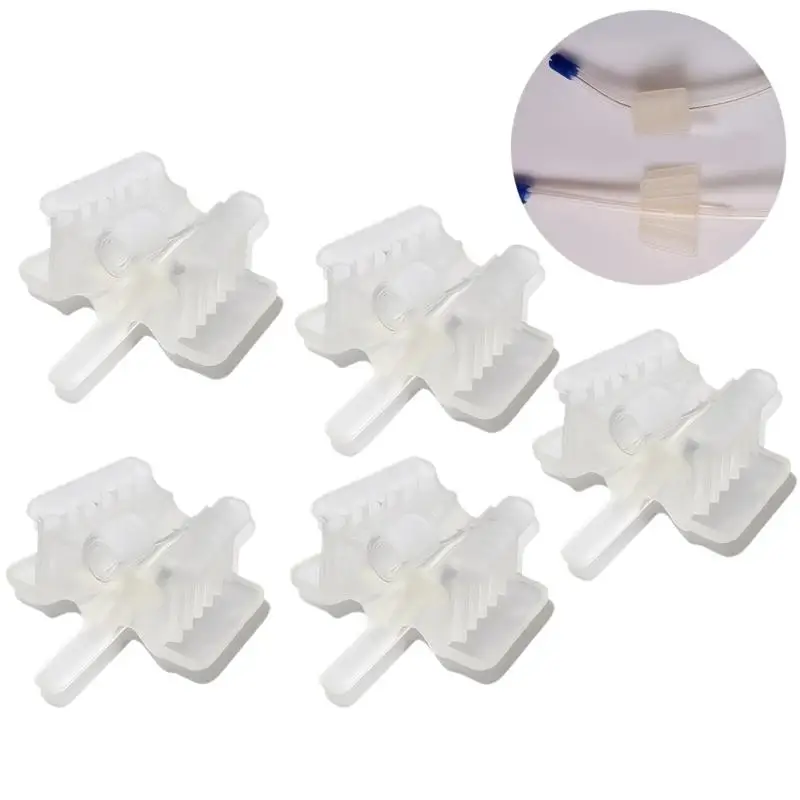 5pcs Non-toxic Dental Silicone Mouth Prop Saliva Ejector Suction Tip Bite Block for Daily Oral Hygiene Care Use