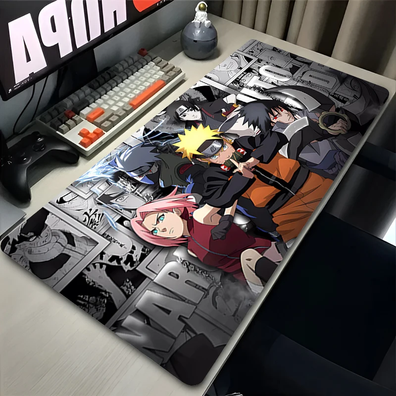 

Anime Mouse pad large gamer keyboard pad non-slip laptop desk pad computer accessories PC carpet N-NARUTOS Mousepad XL XXL XXXL