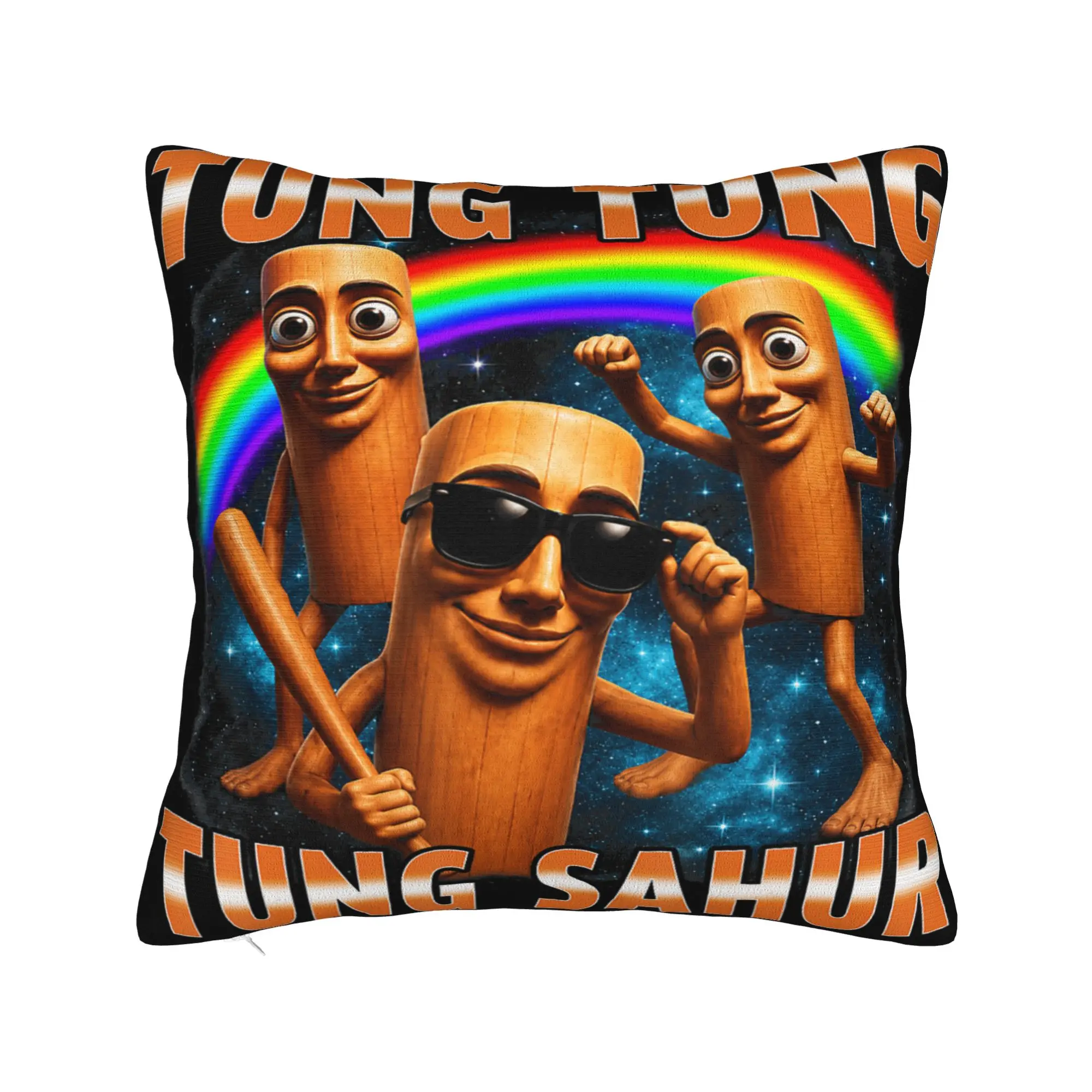 Pillow Cover Tung Tung Tung Sahur is Calling Funny Italian Brainrot Novelty Pillow Case For Wedding Party Home Decor Pillowcases