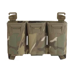 Bolsa portacarregadores triple multicalibre MOLLE para chaleco táctico