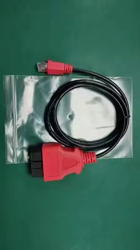 OBD RJ45 cable  Length: 1.5M OBD Connector is over molding type red connector and black cable