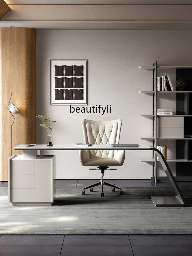 M178 الإيطالية الحد الأدنى لوحة حجرية مكتب ضوء الفاخرة الحديثة مكتب دراسة المنزل مكتب الكمبيوتر الموضة