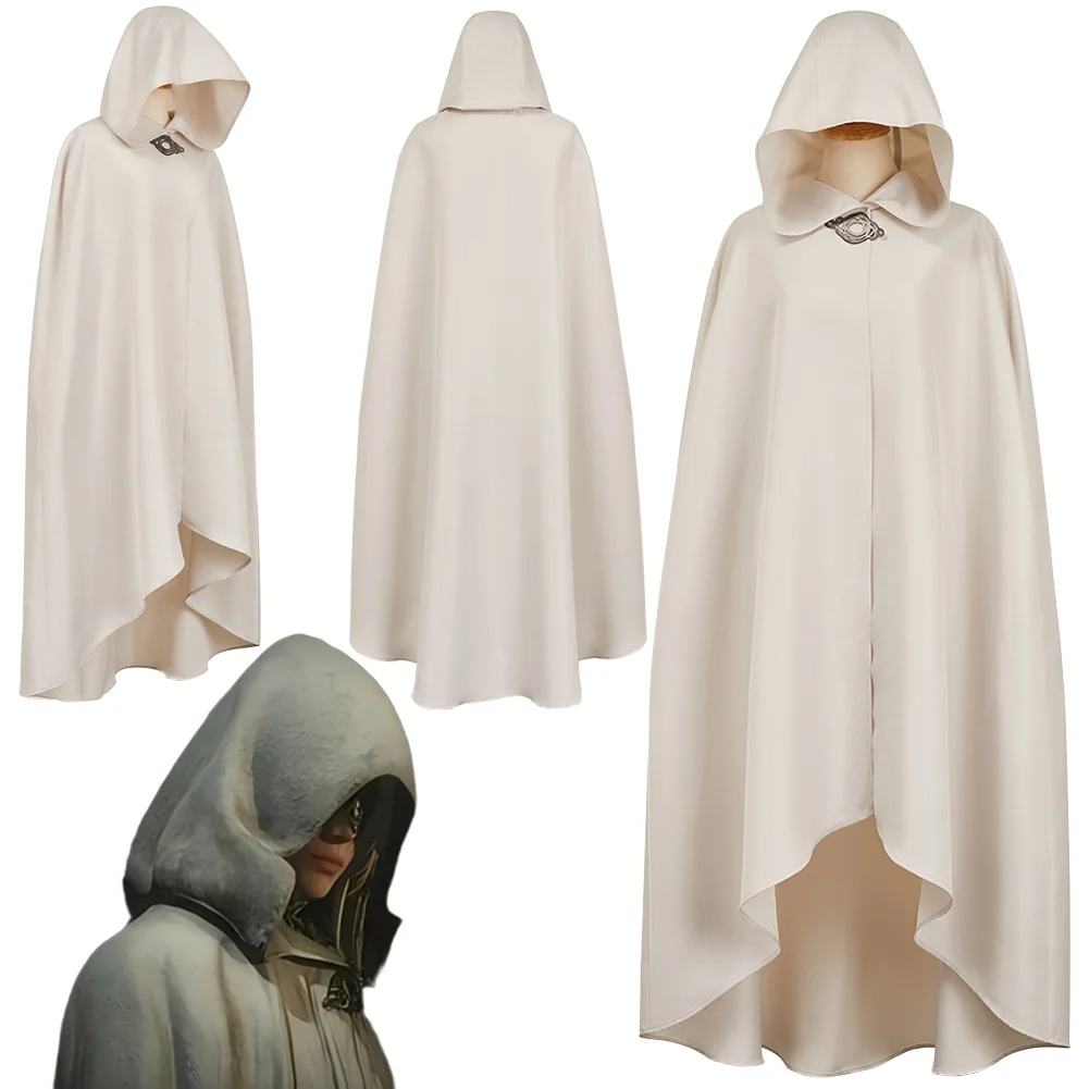 

Fire Keeper Melina Cosplay Fantasy White Cloak Clothing 2025 Game Ring of Elden Costume Disguise Adult Women Party Outfits