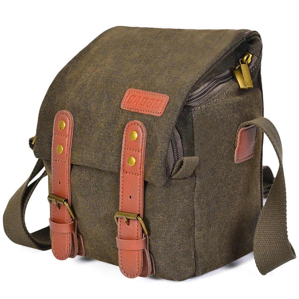 Camera Bag Causual Water-resistant Canvas Camera Sling Bag for Canon Nikon Sony Fujifilm Shockproof Lens Case for Photography