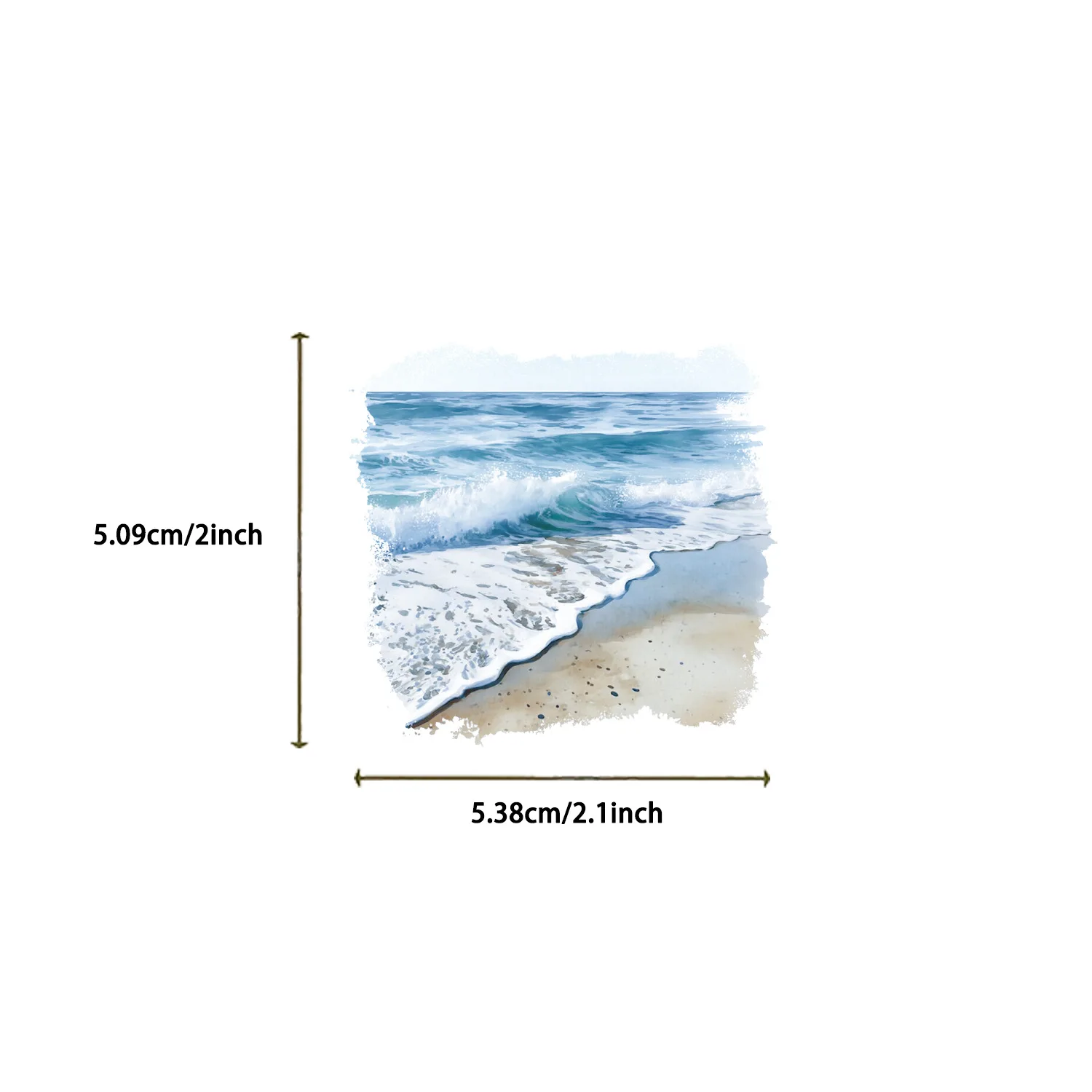 50pcs/1 lot Cartoon Summer Beach Blue Series Sticker Decorations for DIY Phone Skateboard Water Cup PET Waterproof Stickers
