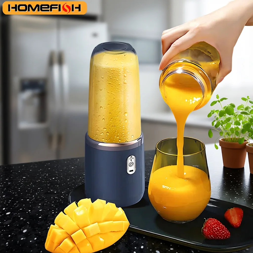 HOMEFISH Double Cup Multifunction Usb Fruit Mixers Juicers Portable Electric Juicer Blender Fruit Juicer Cup Food Milkshake — HOMEFISH