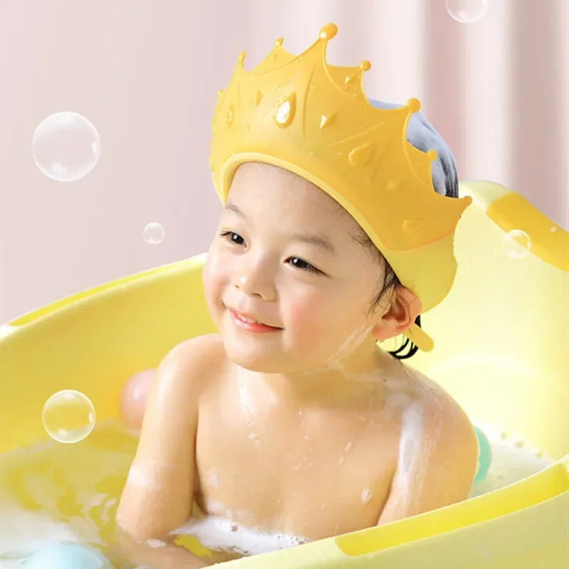 Eye and Ear Protection Silicone-Shampoo Hats Baby and Childrens Waterproof Shower Shampoo Hat Waterproof Shower-Shampoo Caps