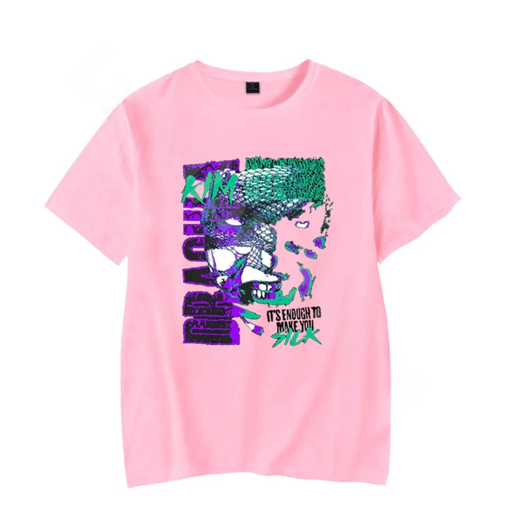 كيم دراكولا مريض تي شيرت عادية مضحك قصيرة الأكمام خمر تي شيرت Harajuku بلايز تيز للجنسين الشارع الشهير تي شيرت ملابس عصرية