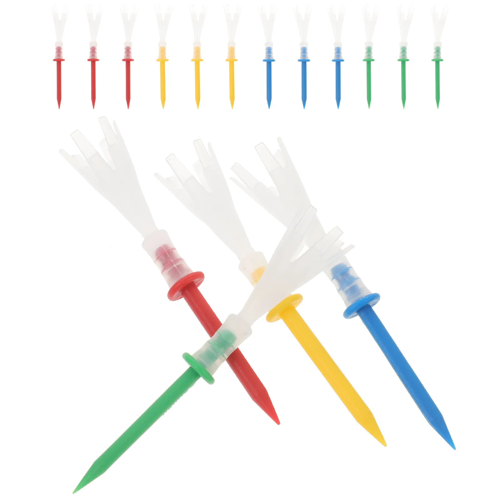 16 PCS Eco-friendly Tees Reusable 4 More Yards Sports Ball Accessories Mixed Color