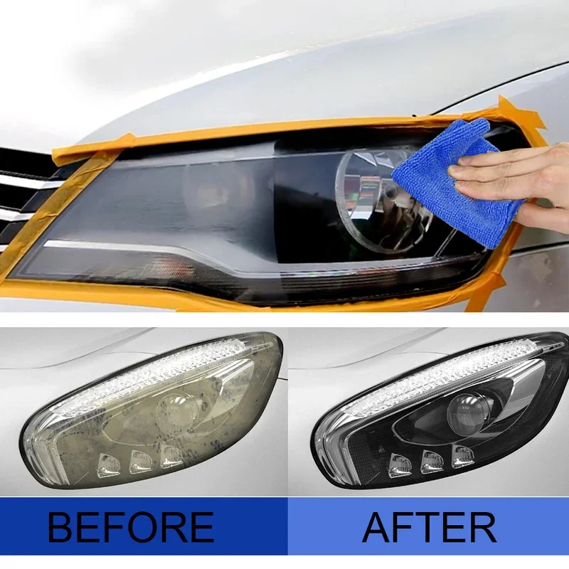 10/30/50ML Universal Car Headlight Cleaning Sets Auto Headlamps Remove Yellow Polishing Coating Kit Car Washing Accessories